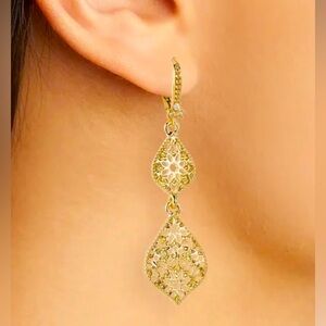 Marchesa Filigree Double Drop Earrings NEW